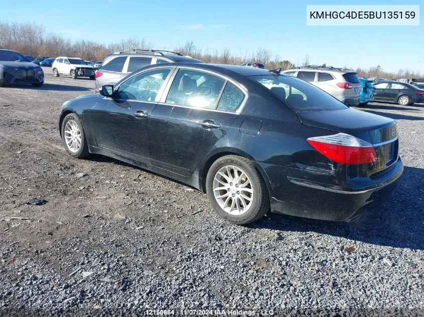 2011 Hyundai Genesis 3.8L VIN: KMHGC4DE5BU135159 Lot: 12150664