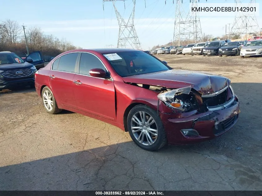 2011 Hyundai Genesis 3.8 VIN: KMHGC4DE8BU142901 Lot: 39231562