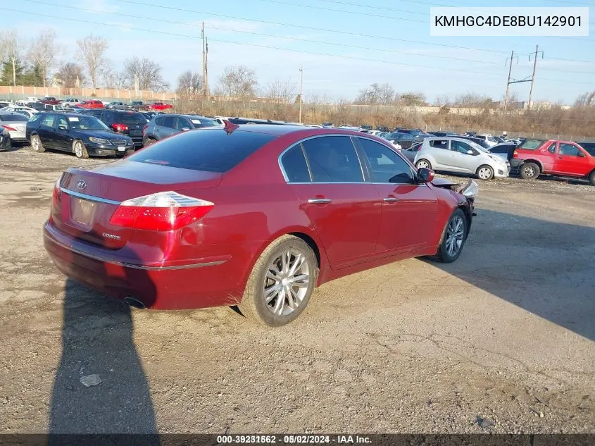 2011 Hyundai Genesis 3.8 VIN: KMHGC4DE8BU142901 Lot: 39231562