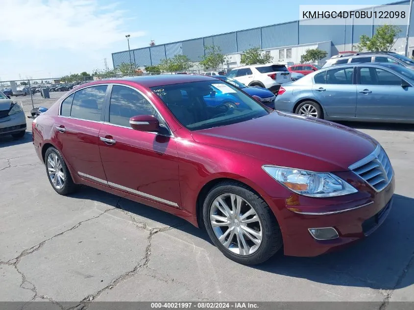 KMHGC4DF0BU122098 2011 Hyundai Genesis 4.6