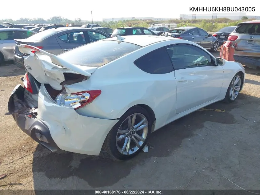 KMHHU6KH8BU043005 2011 Hyundai Genesis 3.8 Track