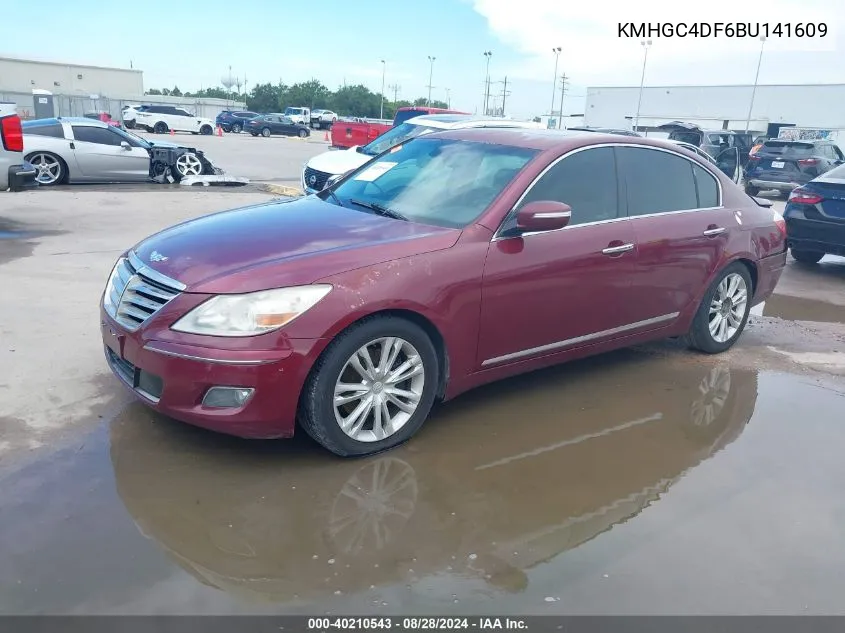 2011 Hyundai Genesis 4.6 VIN: KMHGC4DF6BU141609 Lot: 40210543