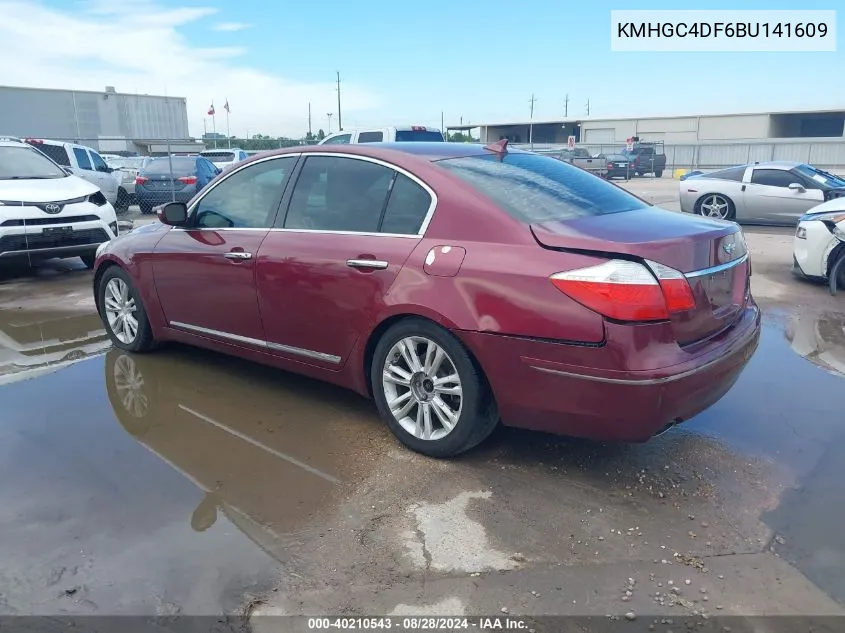 KMHGC4DF6BU141609 2011 Hyundai Genesis 4.6