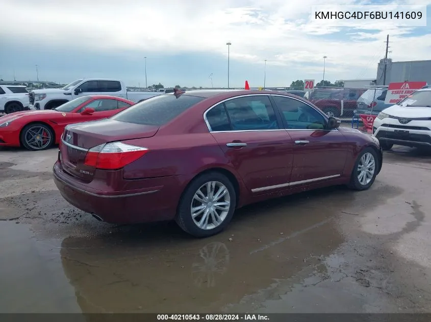 KMHGC4DF6BU141609 2011 Hyundai Genesis 4.6