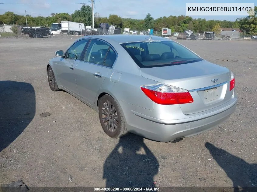 KMHGC4DE6BU114403 2011 Hyundai Genesis 3.8