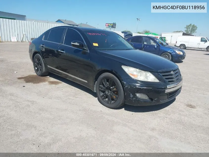 2011 Hyundai Genesis 4.6 VIN: KMHGC4DF0BU118956 Lot: 40301671