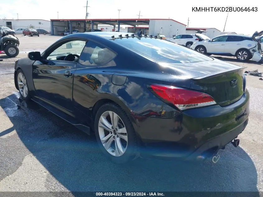 2011 Hyundai Genesis 2.0T VIN: KMHHT6KD2BU064643 Lot: 40394323