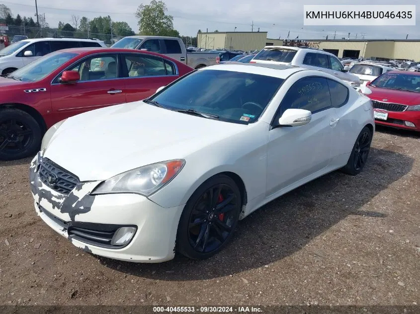 2011 Hyundai Genesis 3.8 Track VIN: KMHHU6KH4BU046435 Lot: 40455533