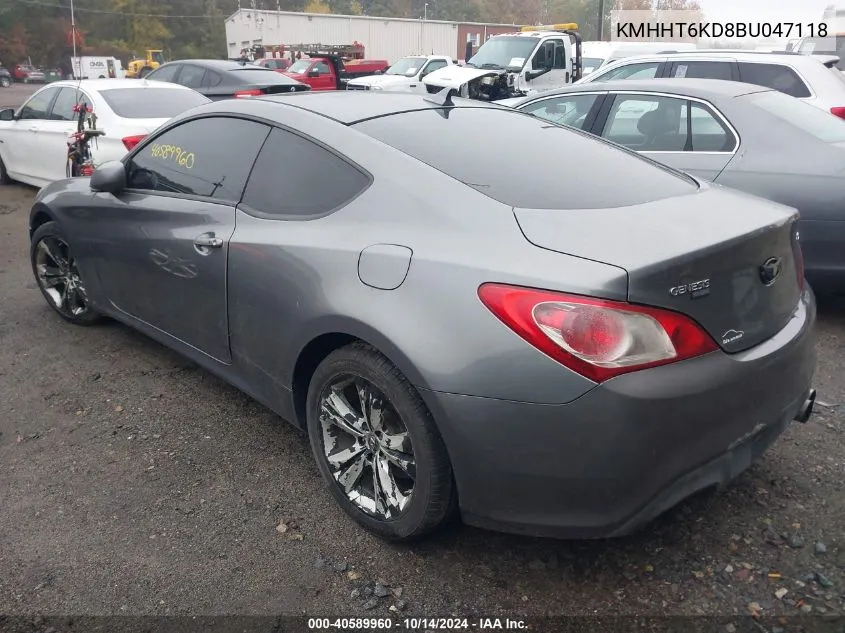 2011 Hyundai Genesis VIN: KMHHT6KD8BU047118 Lot: 40589960