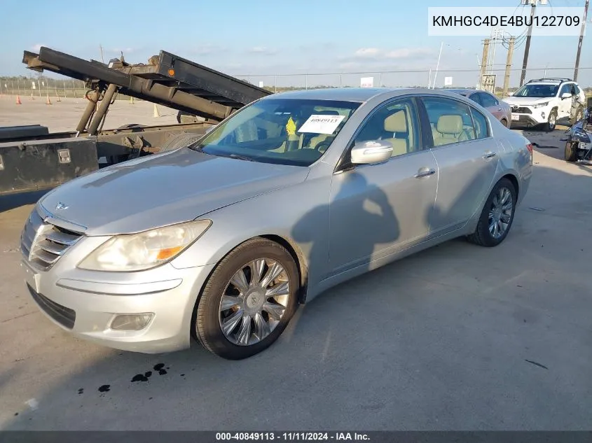 2011 Hyundai Genesis 3.8 VIN: KMHGC4DE4BU122709 Lot: 40849113