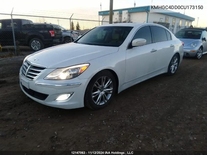 2012 Hyundai Genesis 3.8L VIN: KMHGC4DD0CU173150 Lot: 12147063