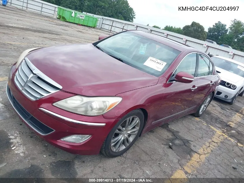 2012 Hyundai Genesis 4.6 VIN: KMHGC4DF4CU204997 Lot: 39914013