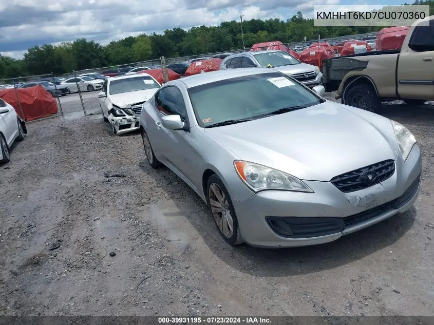 KMHHT6KD7CU070360 2012 Hyundai Genesis 2.0T