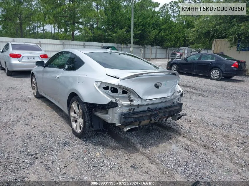 KMHHT6KD7CU070360 2012 Hyundai Genesis 2.0T