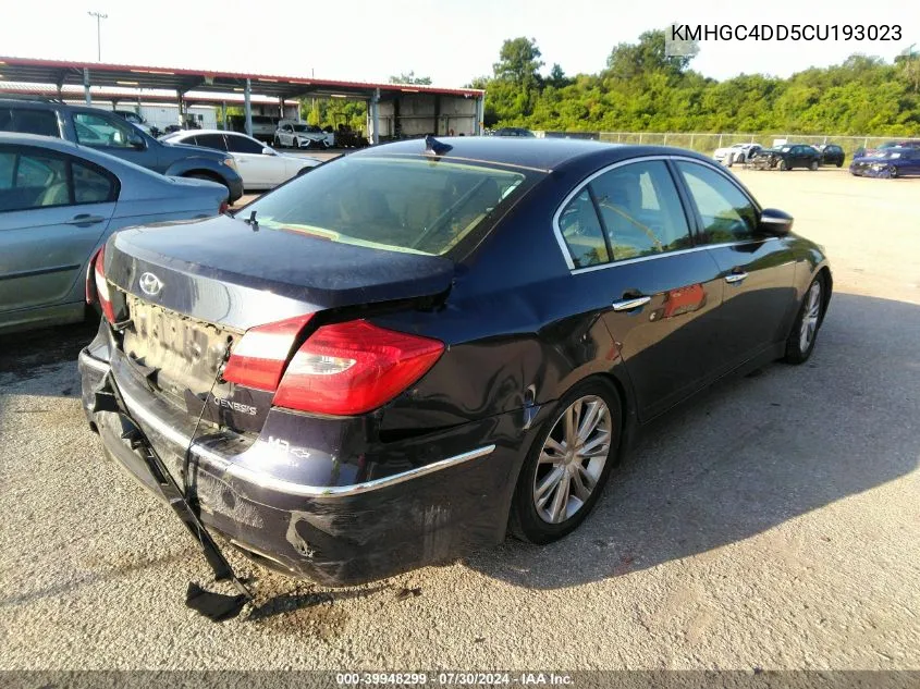 KMHGC4DD5CU193023 2012 Hyundai Genesis 3.8