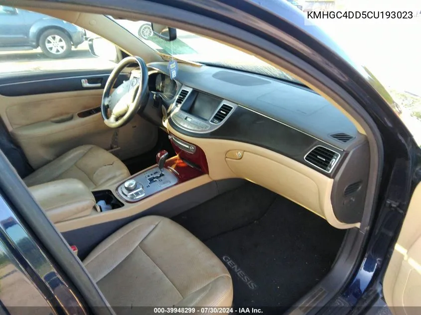 KMHGC4DD5CU193023 2012 Hyundai Genesis 3.8