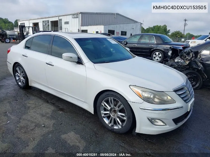 KMHGC4DDXCU153505 2012 Hyundai Genesis 3.8