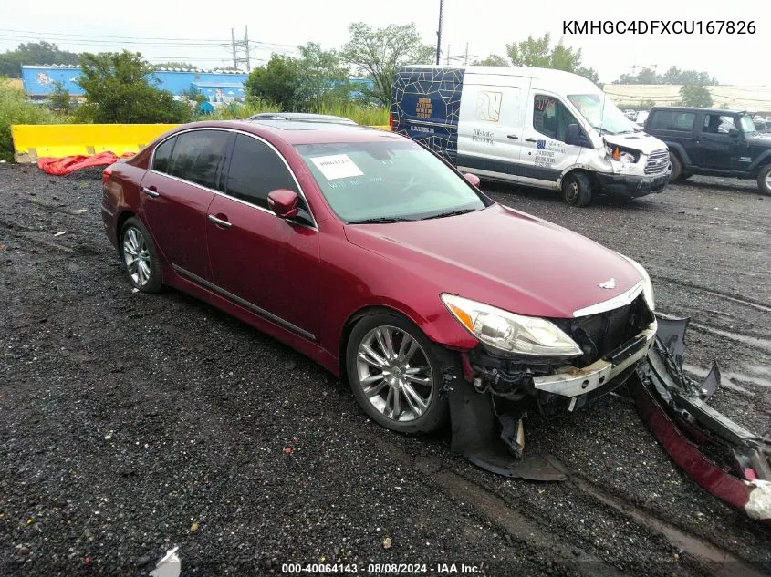 2012 Hyundai Genesis 4.6 VIN: KMHGC4DFXCU167826 Lot: 40064143