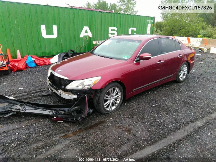 2012 Hyundai Genesis 4.6 VIN: KMHGC4DFXCU167826 Lot: 40064143