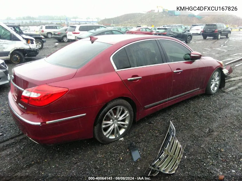 2012 Hyundai Genesis 4.6 VIN: KMHGC4DFXCU167826 Lot: 40064143