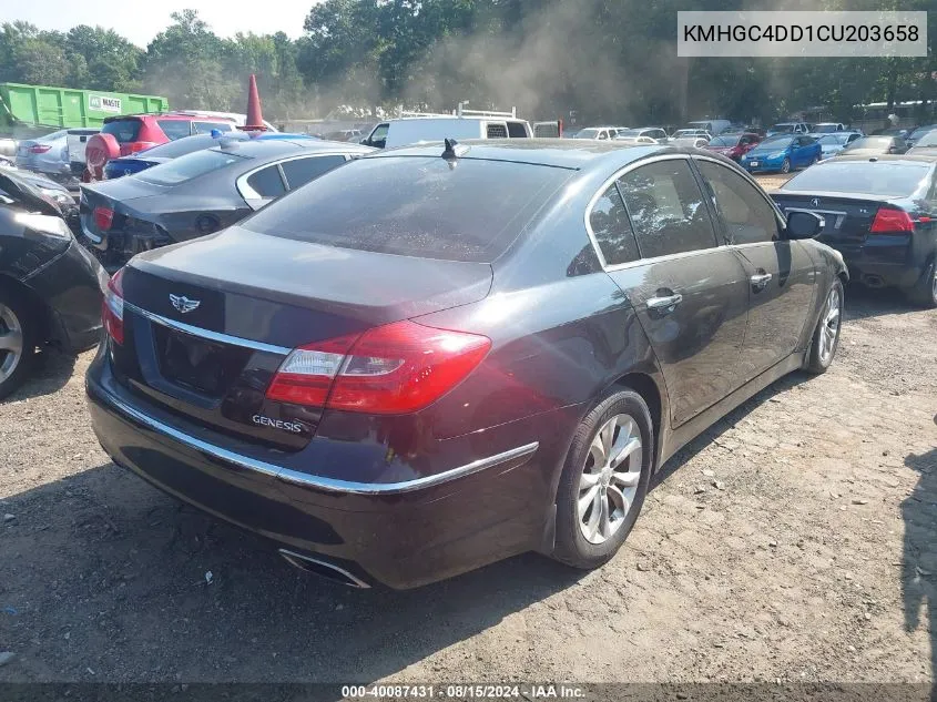 KMHGC4DD1CU203658 2012 Hyundai Genesis 3.8