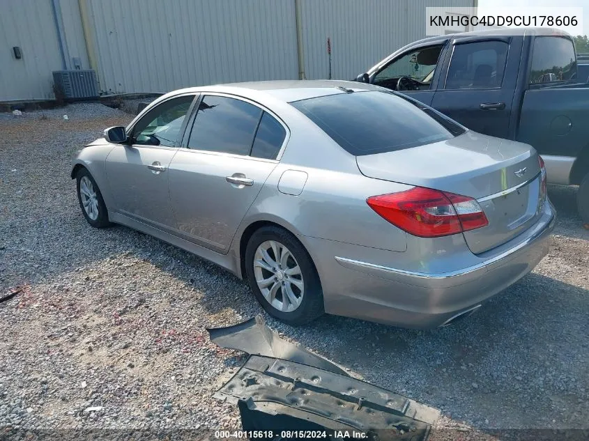 KMHGC4DD9CU178606 2012 Hyundai Genesis 3.8