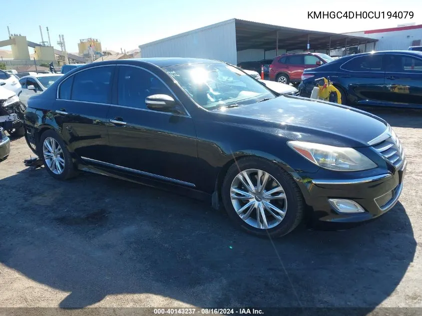 KMHGC4DH0CU194079 2012 Hyundai Genesis 5.0