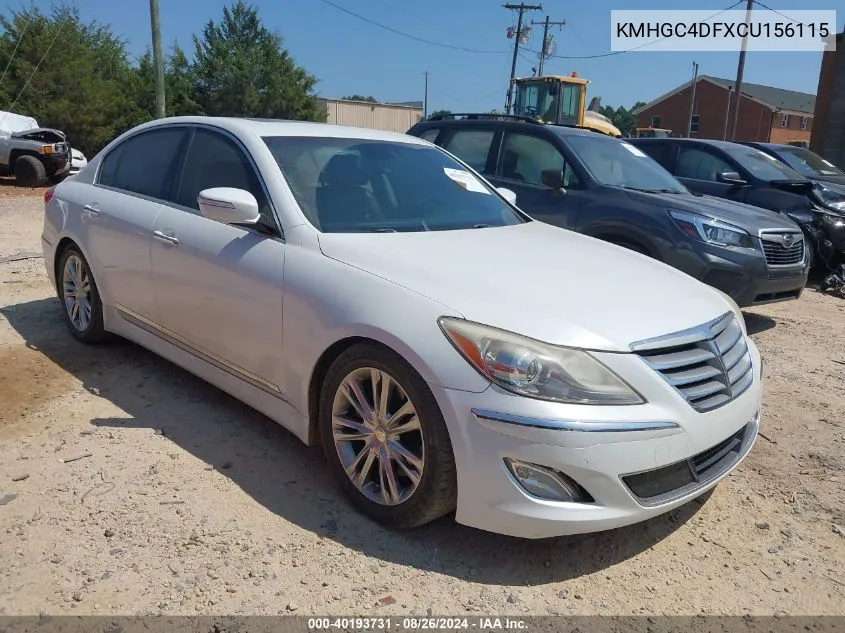 KMHGC4DFXCU156115 2012 Hyundai Genesis 4.6