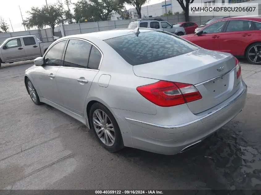 KMHGC4DF8CU206607 2012 Hyundai Genesis 4.6