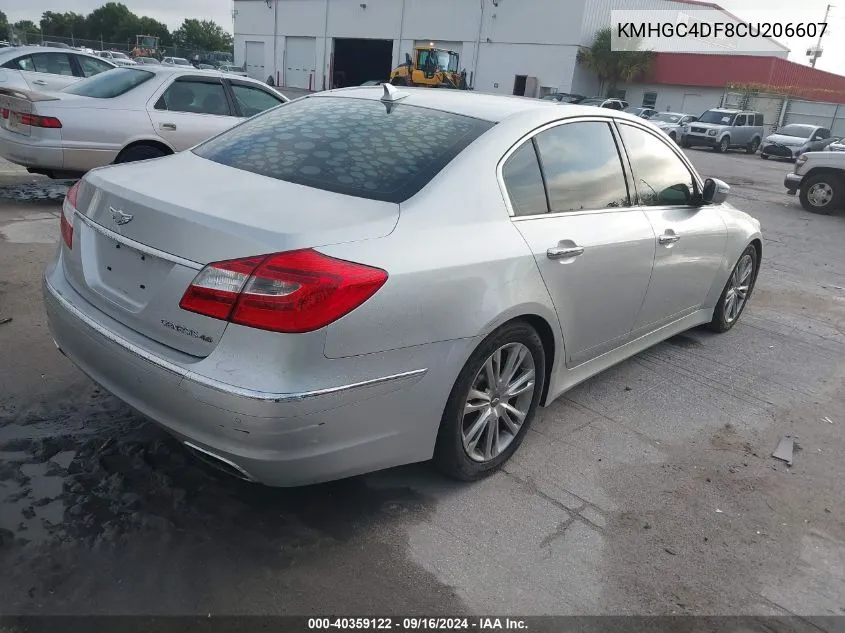 KMHGC4DF8CU206607 2012 Hyundai Genesis 4.6