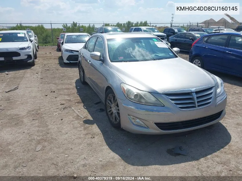 2012 Hyundai Genesis 3.8 VIN: KMHGC4DD8CU160145 Lot: 40379319