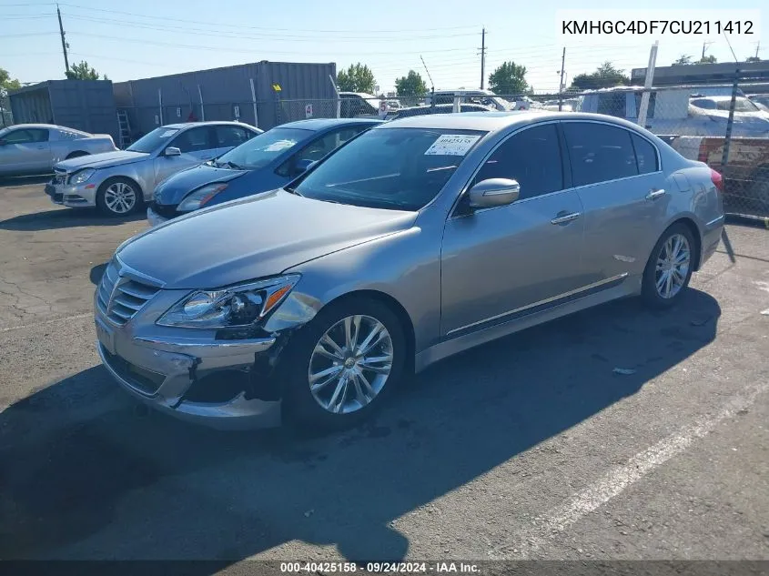 2012 Hyundai Genesis 4.6 VIN: KMHGC4DF7CU211412 Lot: 40425158