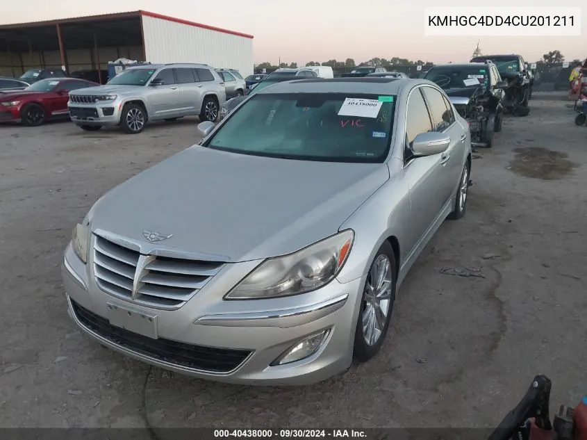 2012 Hyundai Genesis 3.8 VIN: KMHGC4DD4CU201211 Lot: 40438000