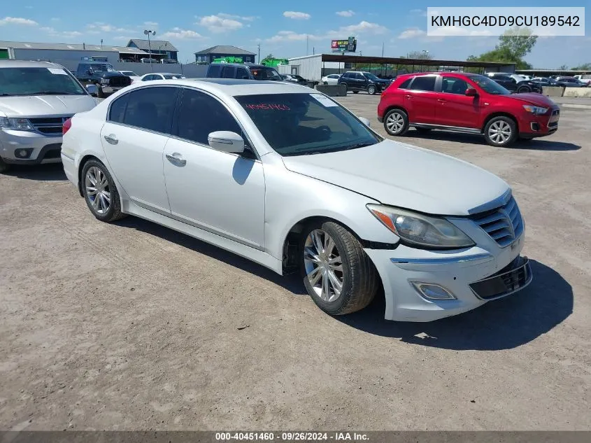 2012 Hyundai Genesis 3.8 VIN: KMHGC4DD9CU189542 Lot: 40451460