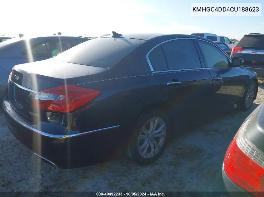 KMHGC4DD4CU188623 2012 Hyundai Genesis 3.8L