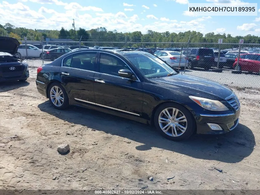 2012 Hyundai Genesis 5.0 VIN: KMHGC4DH7CU189395 Lot: 40502627