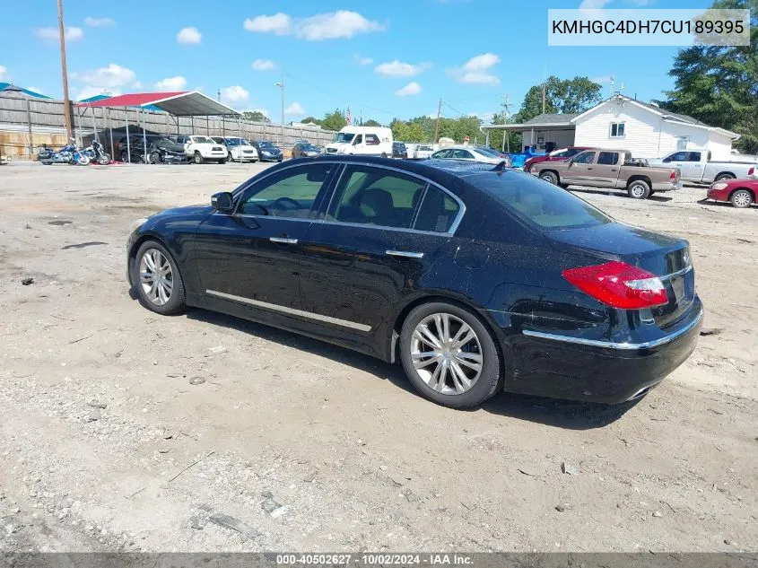 2012 Hyundai Genesis 5.0 VIN: KMHGC4DH7CU189395 Lot: 40502627