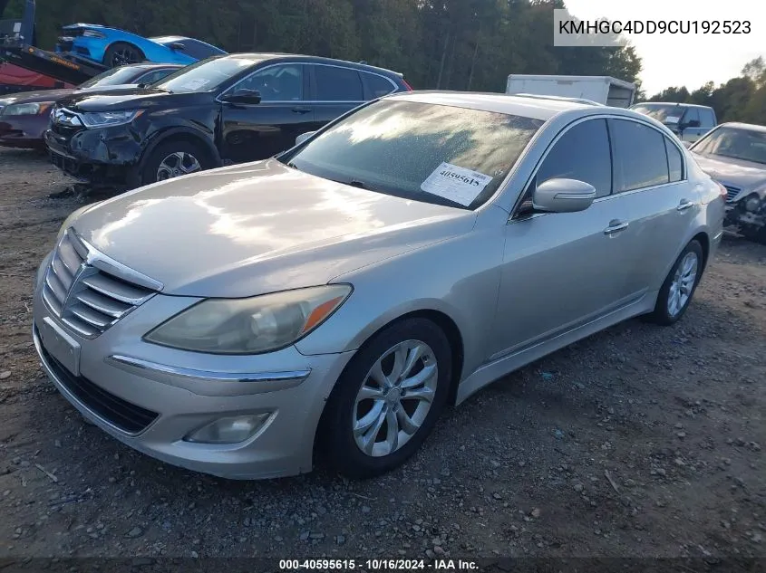 2012 Hyundai Genesis 3.8 VIN: KMHGC4DD9CU192523 Lot: 40595615