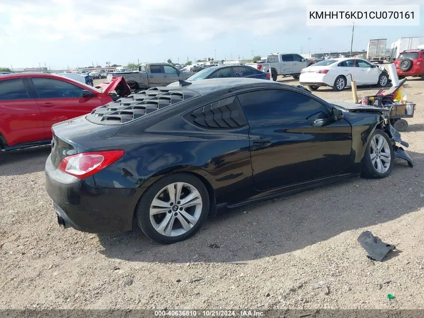 2012 Hyundai Genesis 2.0T VIN: KMHHT6KD1CU070161 Lot: 40636810