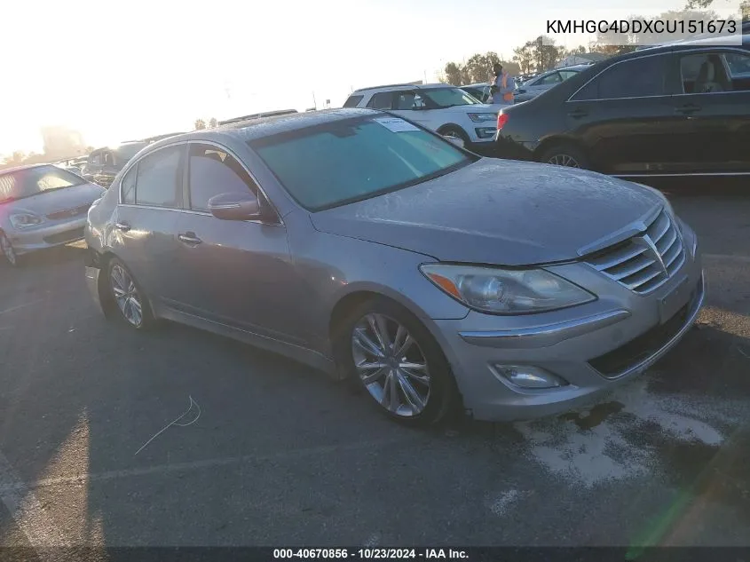 KMHGC4DDXCU151673 2012 Hyundai Genesis 3.8