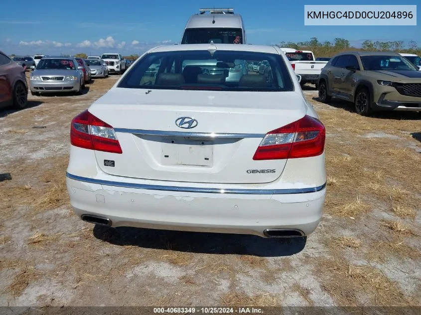 2012 Hyundai Genesis 3.8 VIN: KMHGC4DD0CU204896 Lot: 40683349