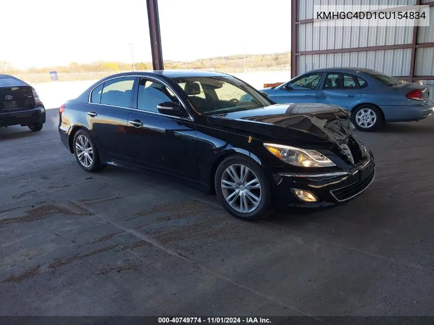 2012 Hyundai Genesis 3.8 VIN: KMHGC4DD1CU154834 Lot: 40749774