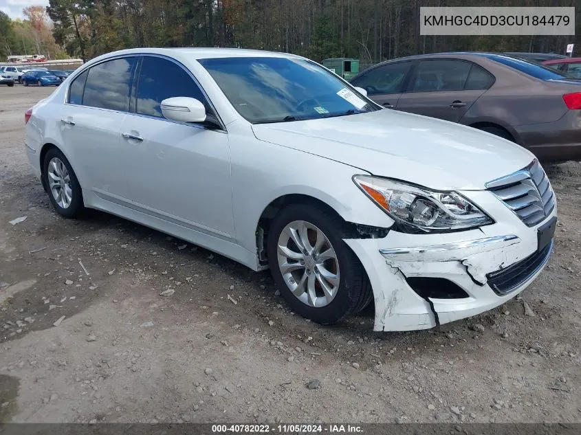 2012 Hyundai Genesis 3.8 VIN: KMHGC4DD3CU184479 Lot: 40782022