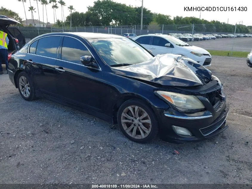 2012 Hyundai Genesis 3.8 VIN: KMHGC4DD1CU161430 Lot: 40818189