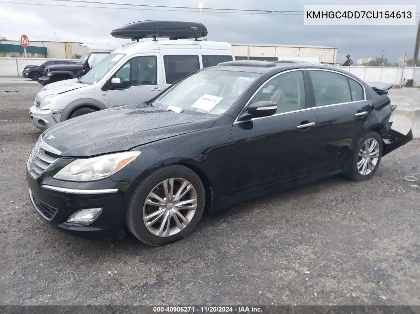 2012 Hyundai Genesis 3.8 VIN: KMHGC4DD7CU154613 Lot: 40906271