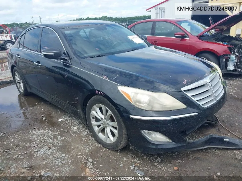 2013 Hyundai Genesis 3.8 VIN: KMHGC4DD7DU248007 Lot: 39877241