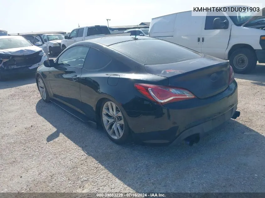 2013 Hyundai Genesis 2.0T Premium VIN: KMHHT6KD1DU091903 Lot: 39883229