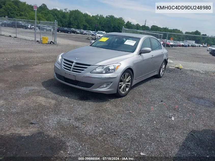 2013 Hyundai Genesis 3.8 VIN: KMHGC4DD9DU248980 Lot: 39886004