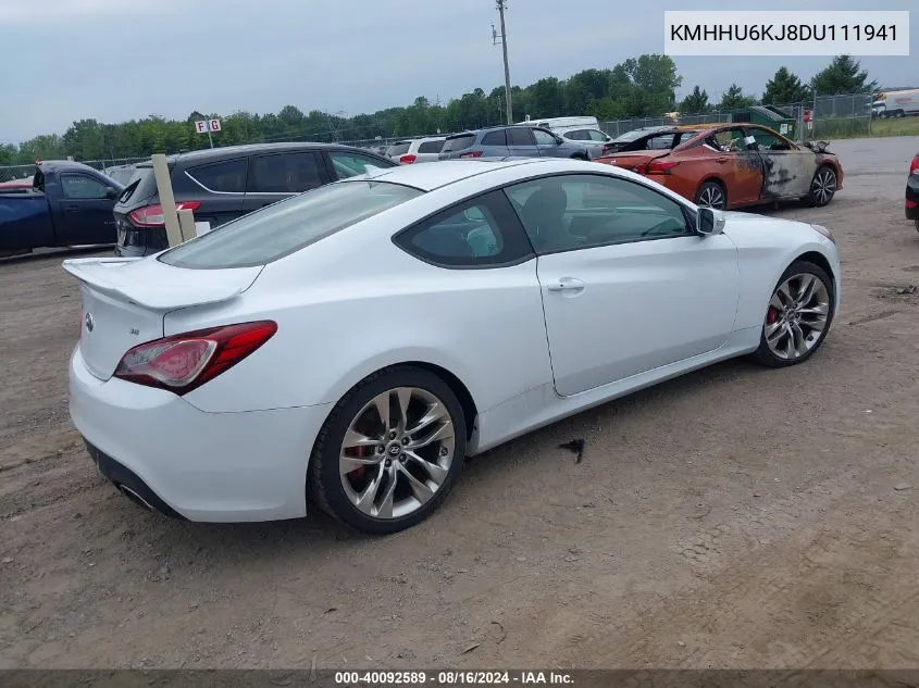 2013 Hyundai Genesis 3.8 Track VIN: KMHHU6KJ8DU111941 Lot: 40092589