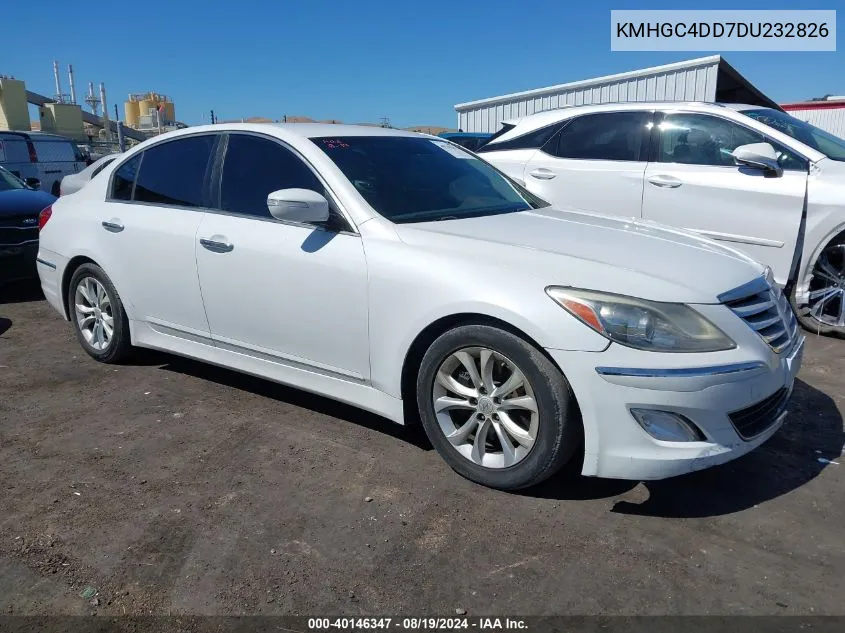 2013 Hyundai Genesis 3.8 VIN: KMHGC4DD7DU232826 Lot: 40146347